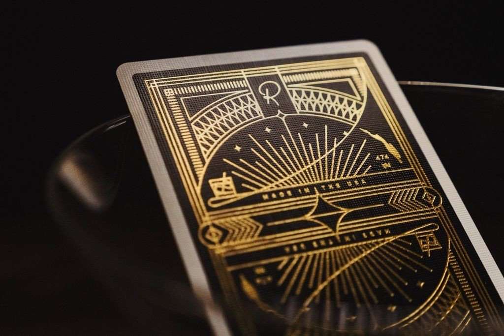 PlayingCardDecks.com-Rarebit Gold Playing Cards Deck USPCC theory11