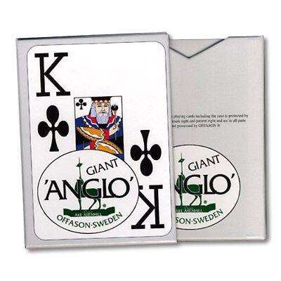 PlayingCardDecks.com-Anglo Giant Blue Playing Cards 3.5" x 5" Size Deck