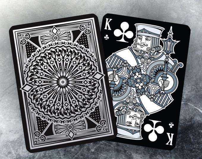 PlayingCardDecks.com-Black Diamond Tally-Ho Circle Back Playing Cards