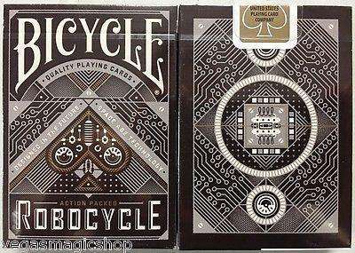 PlayingCardDecks.com-Robocycle Black Bicycle Playing Cards Deck