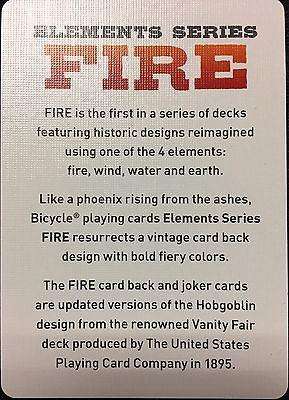 PlayingCardDecks.com-Fire Elements Series Bicycle Playing Cards