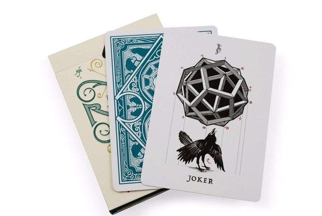 PlayingCardDecks.com-Ravn Green Playing Cards Deck USPCC