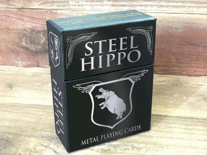 PlayingCardDecks.com-Steel Hippo Metal Playing Cards