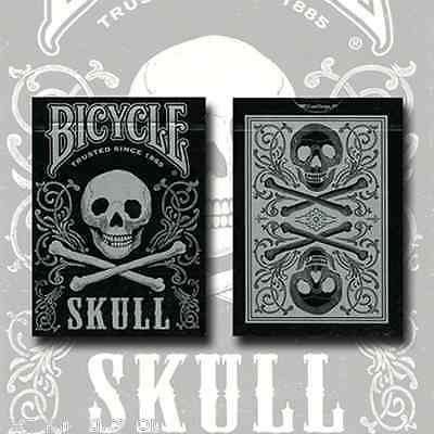 PlayingCardDecks.com-Skull Metallic Silver Bicycle Playing Cards