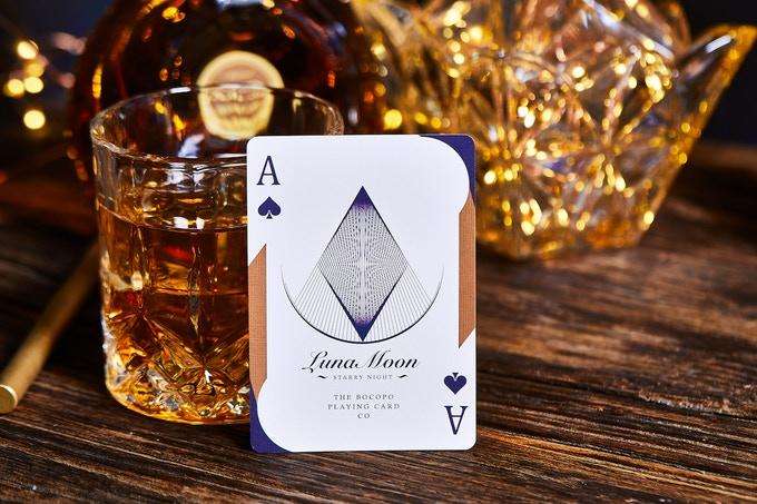 PlayingCardDecks.com-Violet Luna Moon Deluxe 2 Deck Set (Classic & Deluxe) Playing Cards USPCC