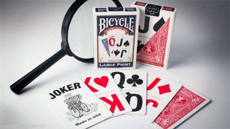 PlayingCardDecks.com-Large Print Rider Red & Blue 2 Deck Set Bicycle Playing Cards Bridge Size