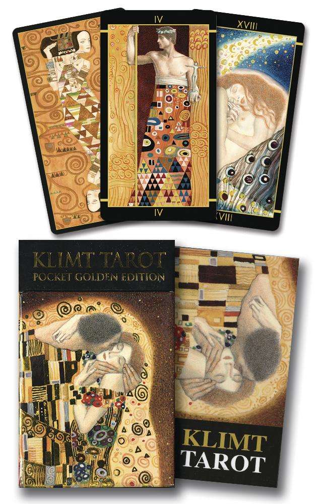 PlayingCardDecks.com-Golden Tarot of Klimt Mini Deck - 78 Cards & Instruction Booklet