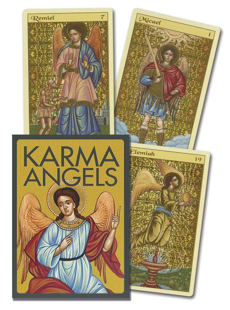 PlayingCardDecks.com-Karma Angels Oracle Deck - 32 Cards & 192 Page Guidebook