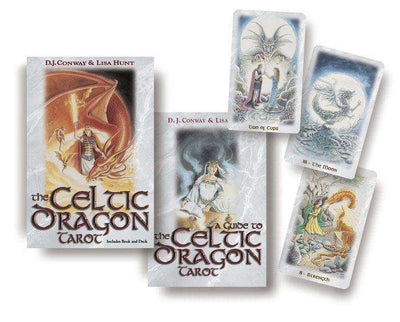 PlayingCardDecks.com-The Celtic Dragon Tarot Kit - 78 Card Deck & 216 Page Book