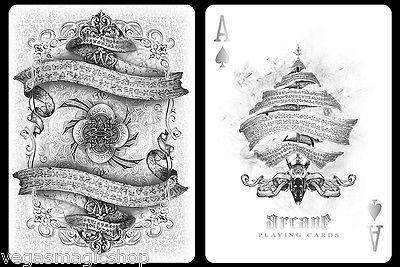 PlayingCardDecks.com-Arcane White Playing Cards USPCC