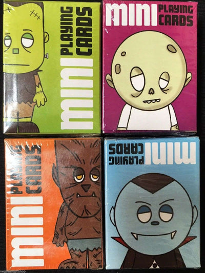PlayingCardDecks.com-Monster Mini 4 Deck Set Playing Cards Small Size USPCC