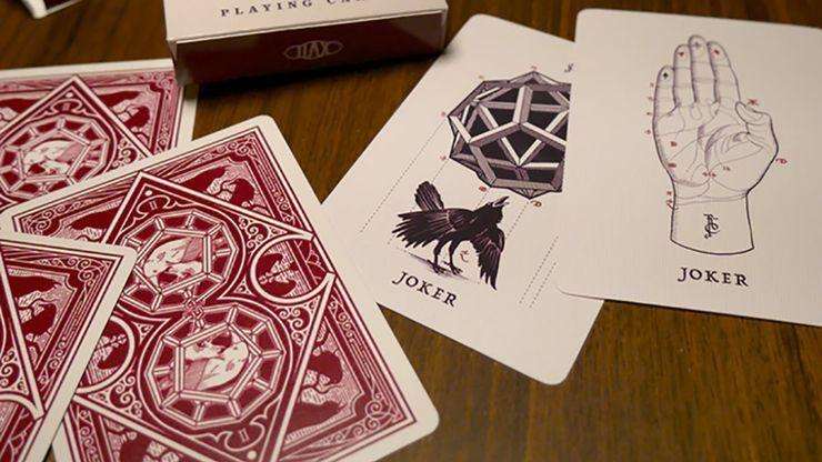 PlayingCardDecks.com-Ravn Red Playing Cards Deck USPCC