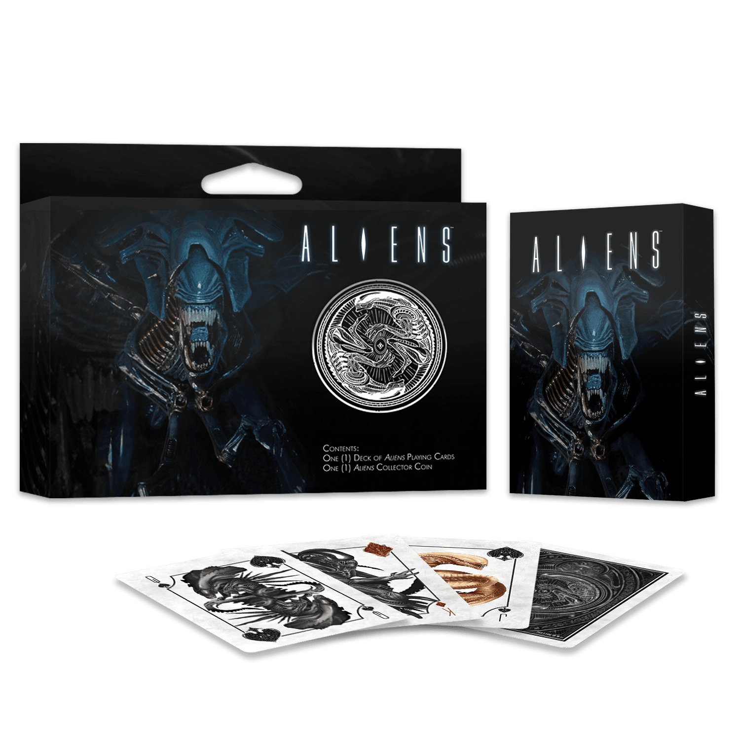 PlayingCardDecks.com-Aliens Playing Cards & Collectible Coin
