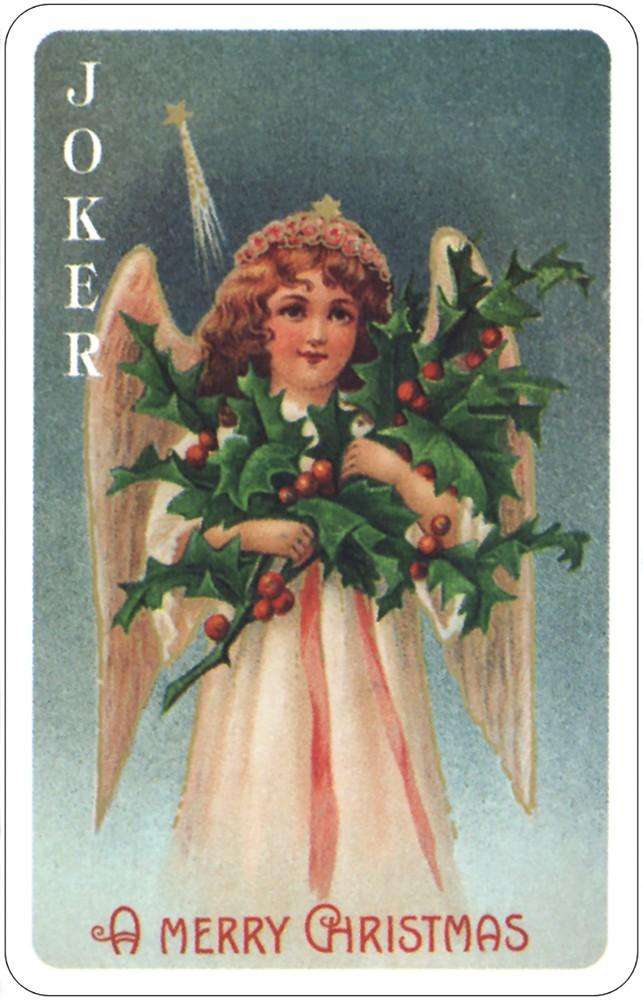 Old Time Christmas Angels Playing Cards USGS