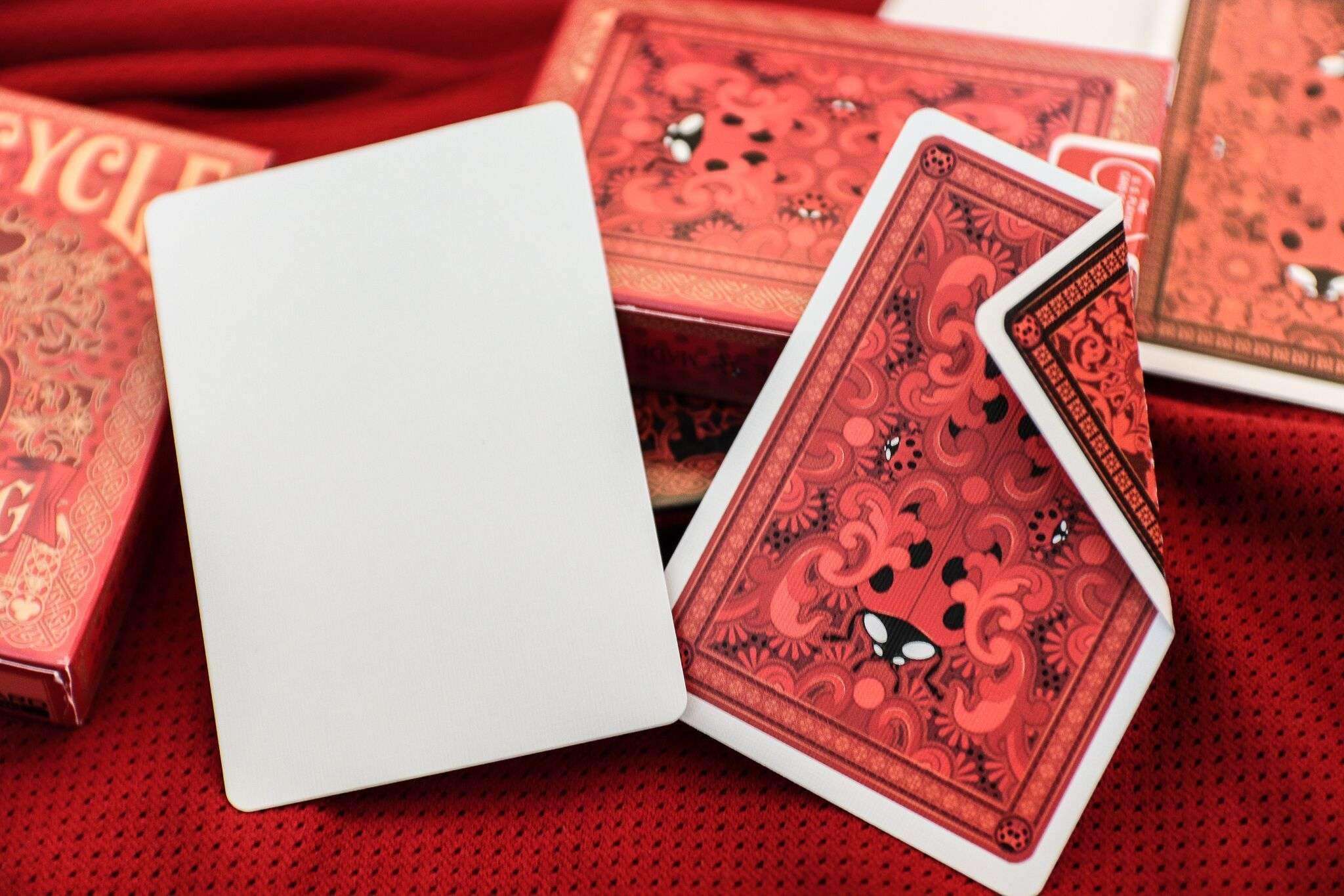 Ladybug Bicycle Gilded Playing Cards