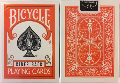 PlayingCardDecks.com-Orange Rider Back Bicycle Playing Cards