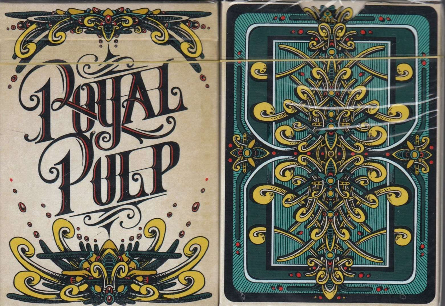 PlayingCardDecks.com-Royal Pulp Playing Cards Green & Red USPCC