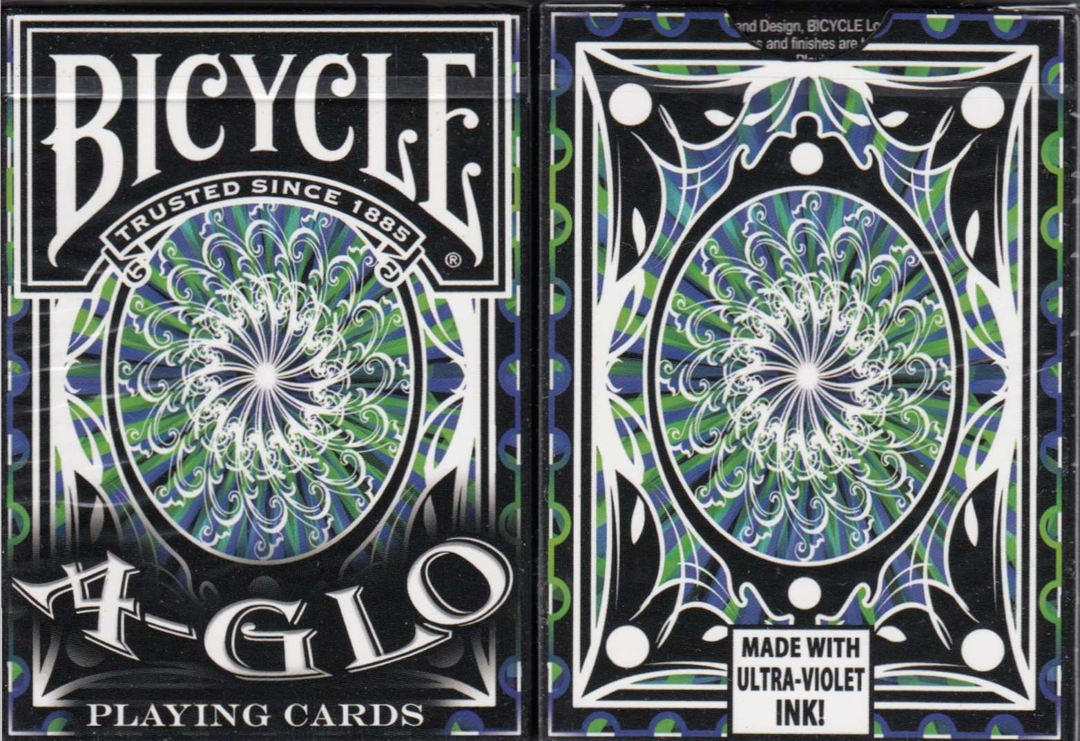 PlayingCardDecks.com-A-GLO Bicycle Playing Cards - Blue & Red