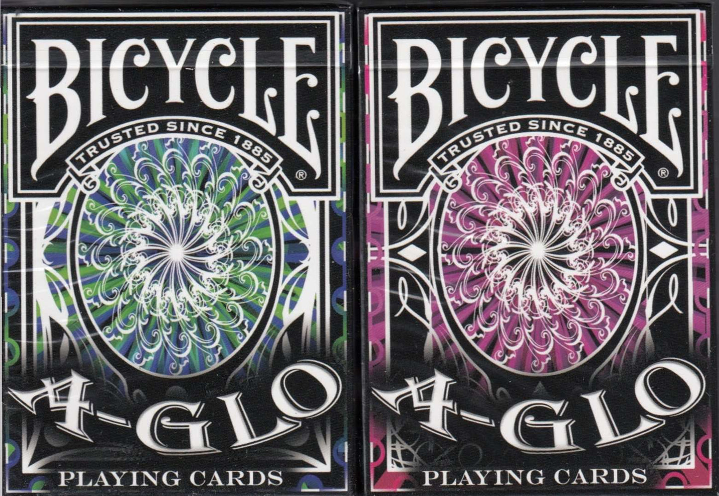 PlayingCardDecks.com-A-GLO Bicycle Playing Cards - Blue & Red