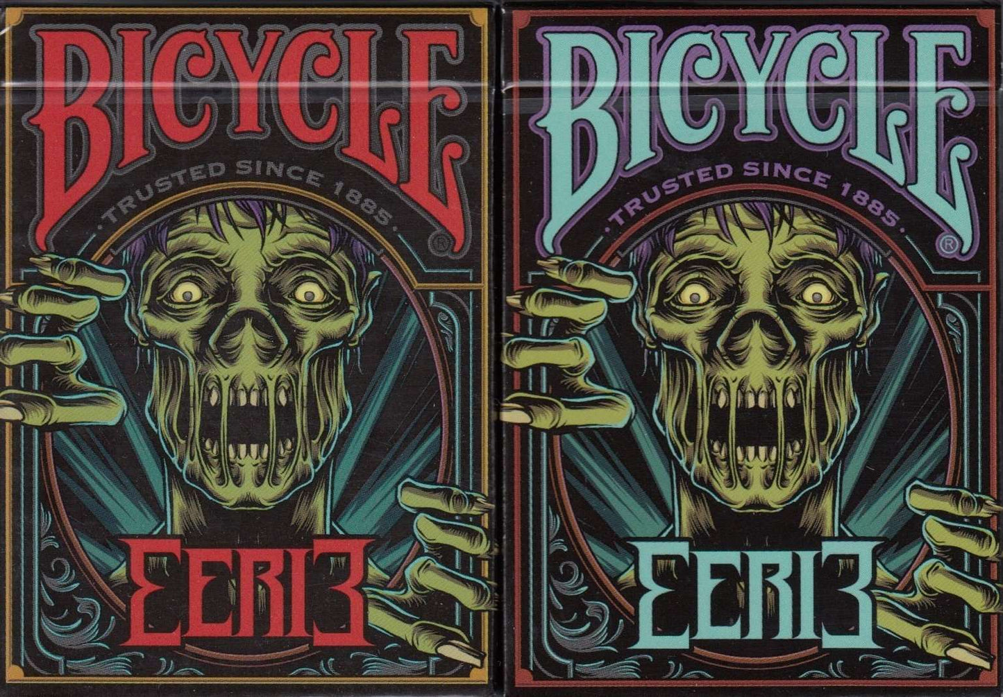 PlayingCardDecks.com-Eerie Bicycle Playing Cards - Red & Purple