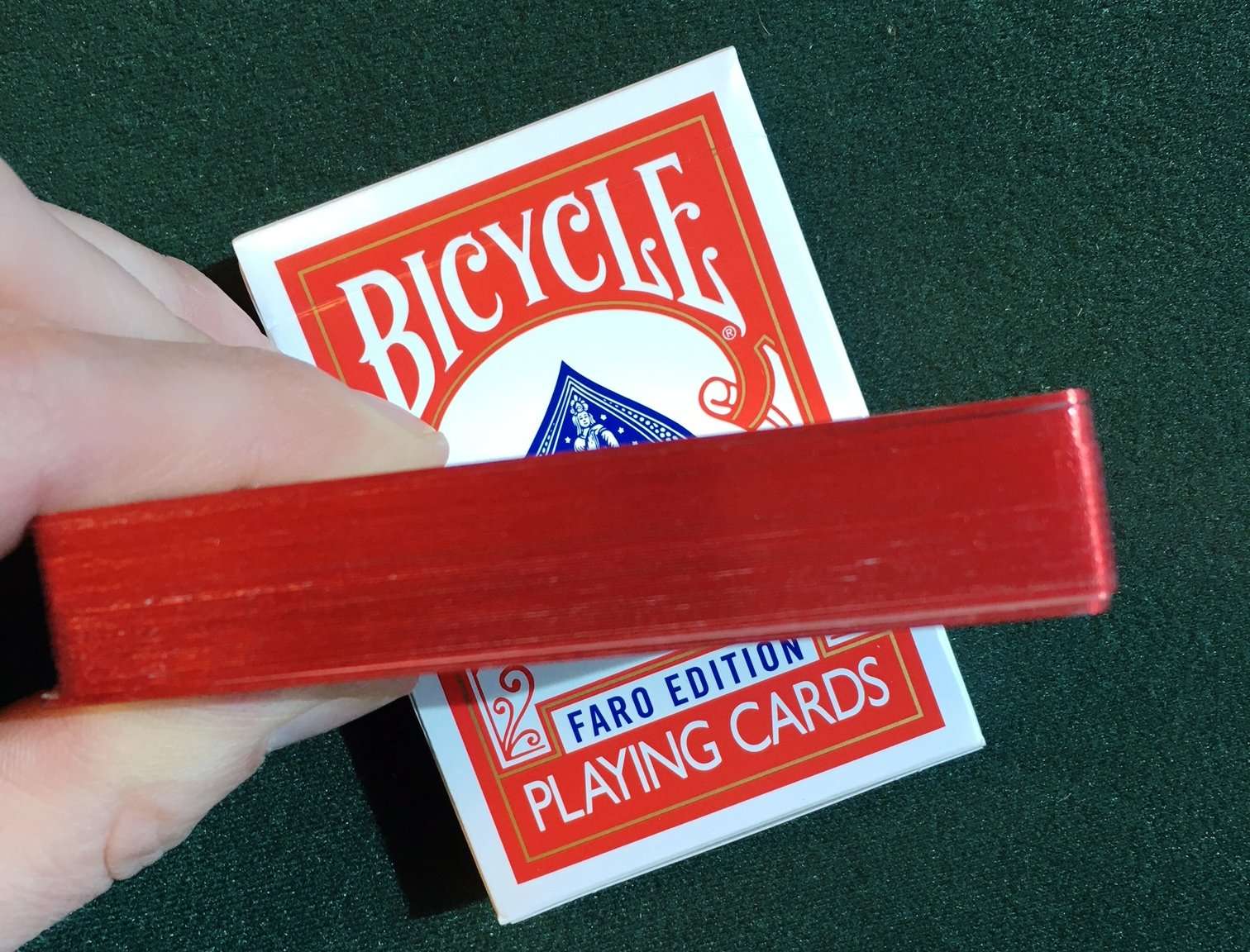 PlayingCardDecks.com-Gilded Faro Edition Bicycle Playing Cards: Red