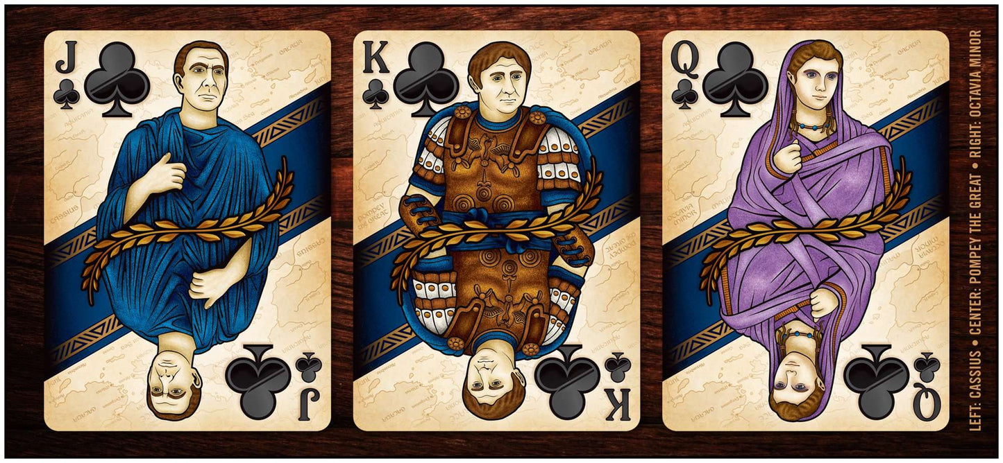 PlayingCardDecks.com-ROME: Antony & Caesar 2 Deck Set Playing Cards LPCC