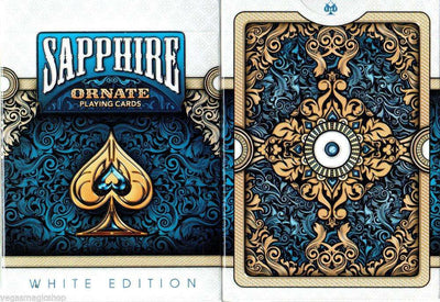 PlayingCardDecks.com-Ornate White Sapphire Playing Cards Deck USPCC