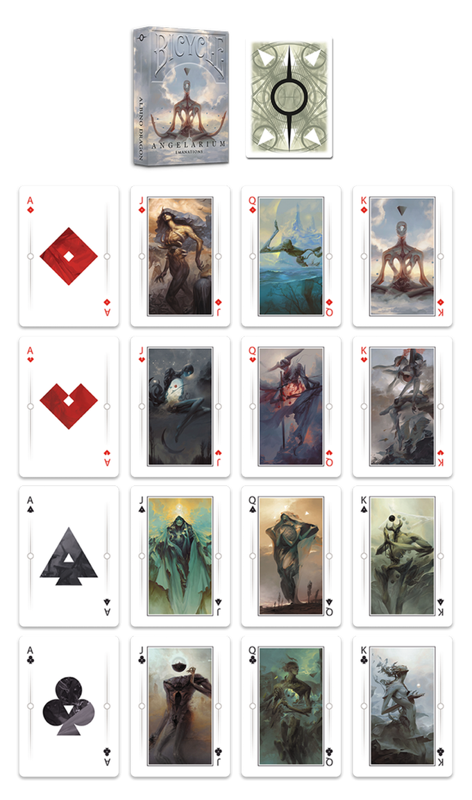 PlayingCardDecks.com-Angelarium Trilogy Bicycle Playing Cards