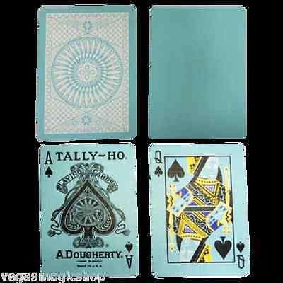 PlayingCardDecks.com-Reverse Circle Mint Blue Tally-Ho Playing Cards