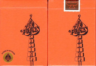 PlayingCardDecks.com-Ace Fulton's 10 Year Anniversary Orange Playing Cards USPCC