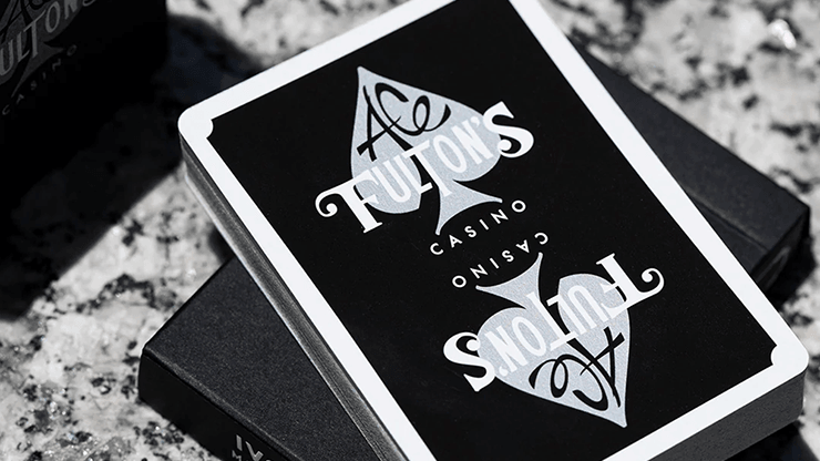 PlayingCardDecks.com-Ace Fulton's Casino Black Playing Cards USPCC