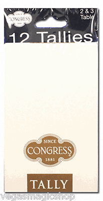 PlayingCardDecks.com-White Gold Leaf Bridge Tallies Scorecards