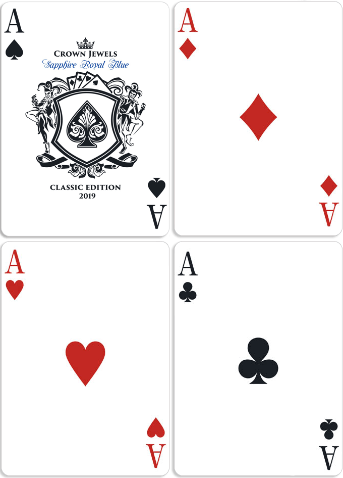 PlayingCardDecks.com-Crown Jewels Sapphire Classic Edition Playing Cards SPCC