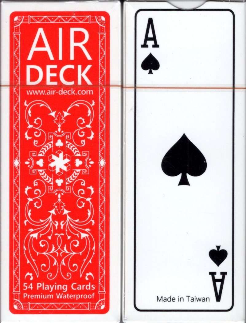 PlayingCardDecks.com-Air Deck v3 Waterproof Travel Playing Cards: Classic Red