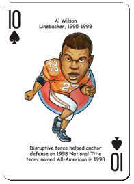 Tennessee Football Heroes Playing Cards