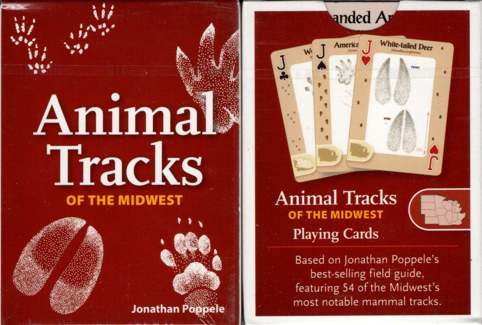 PlayingCardDecks.com-Animal Tracks of the Midwest Playing Cards