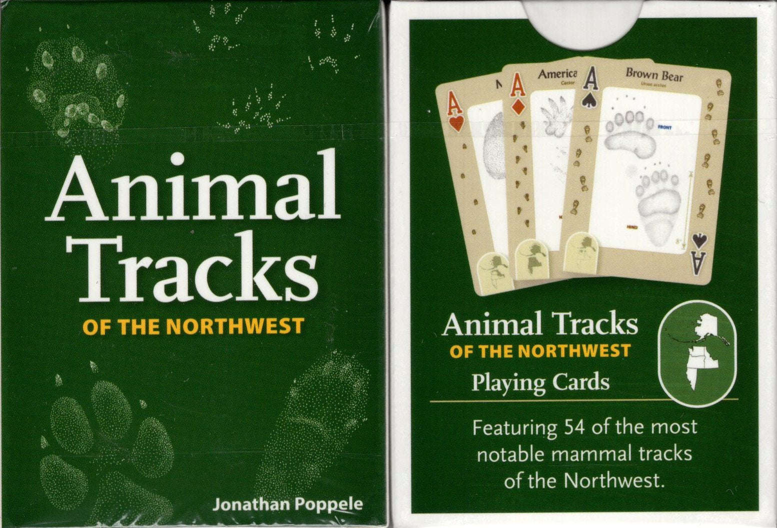 PlayingCardDecks.com-Animal Tracks of the Northwest Playing Cards