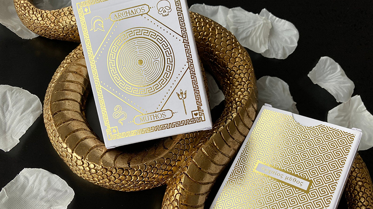 PlayingCardDecks.com-Archaios Muthos White Playing Cards