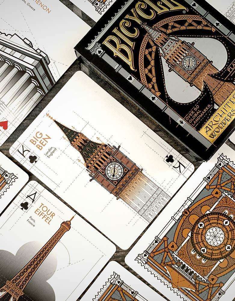 PlayingCardDecks.com-Architectural Wonders Of The World Bicycle Playing Cards