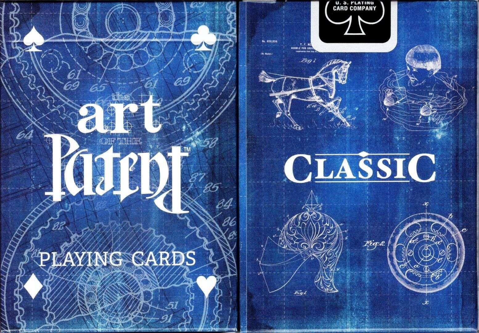 PlayingCardDecks.com-Art of the Patent Playing Cards USPCC: Classic Blue