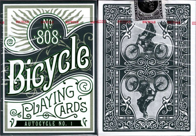 PlayingCardDecks.com-Autocycle No. 1 Green Bicycle Playing Cards