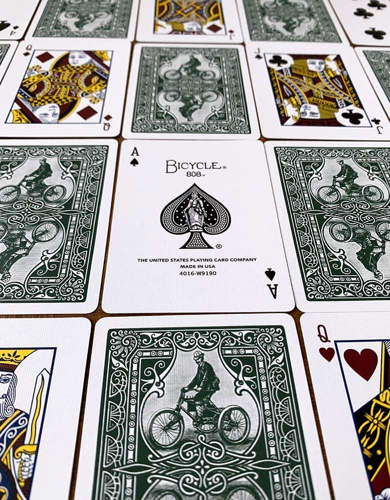 PlayingCardDecks.com-Autocycle No. 1 Green Bicycle Playing Cards