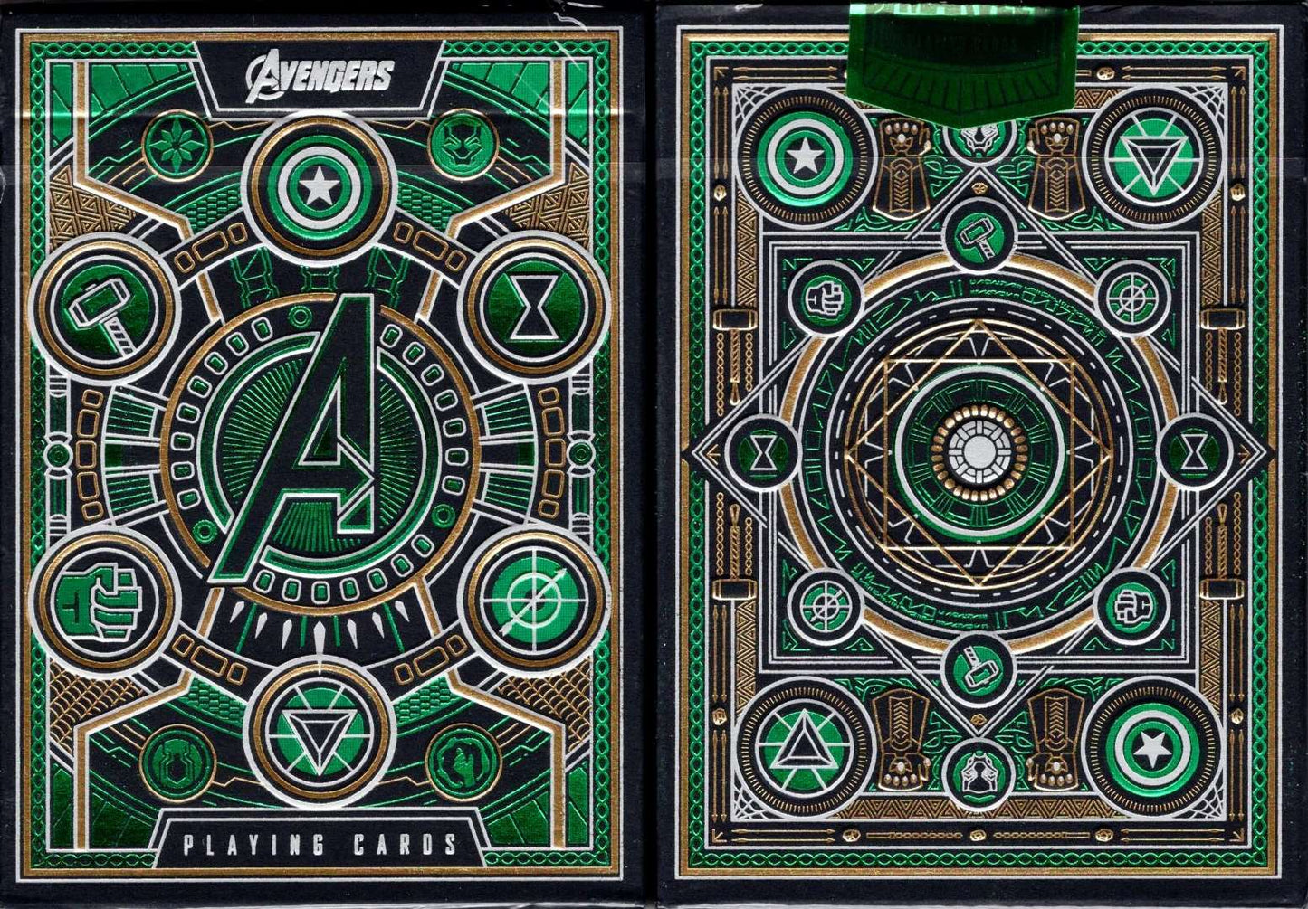 PlayingCardDecks.com-Avengers Green Playing Cards USPCC