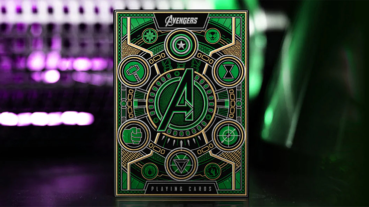 PlayingCardDecks.com-Avengers Green Playing Cards USPCC