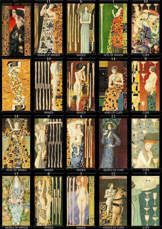 PlayingCardDecks.com-Golden Tarot of Klimt Mini Deck - 78 Cards & Instruction Booklet