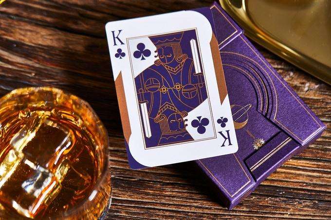 PlayingCardDecks.com-Violet Luna Moon Deluxe 2 Deck Set (Classic & Deluxe) Playing Cards USPCC