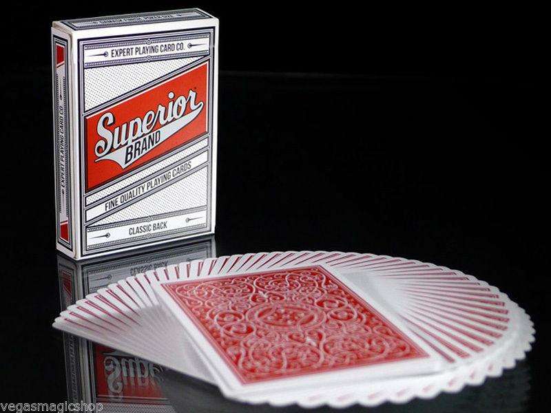 PlayingCardDecks.com-Superior Brand Red Classic Back Readers Playing Cards Deck EPCC