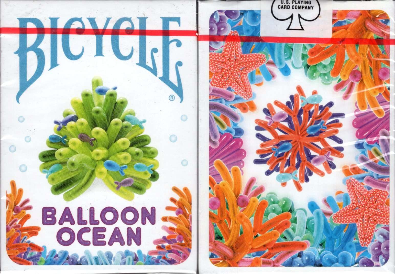 PlayingCardDecks.com-Balloon Ocean Stripper Bicycle Playing Cards