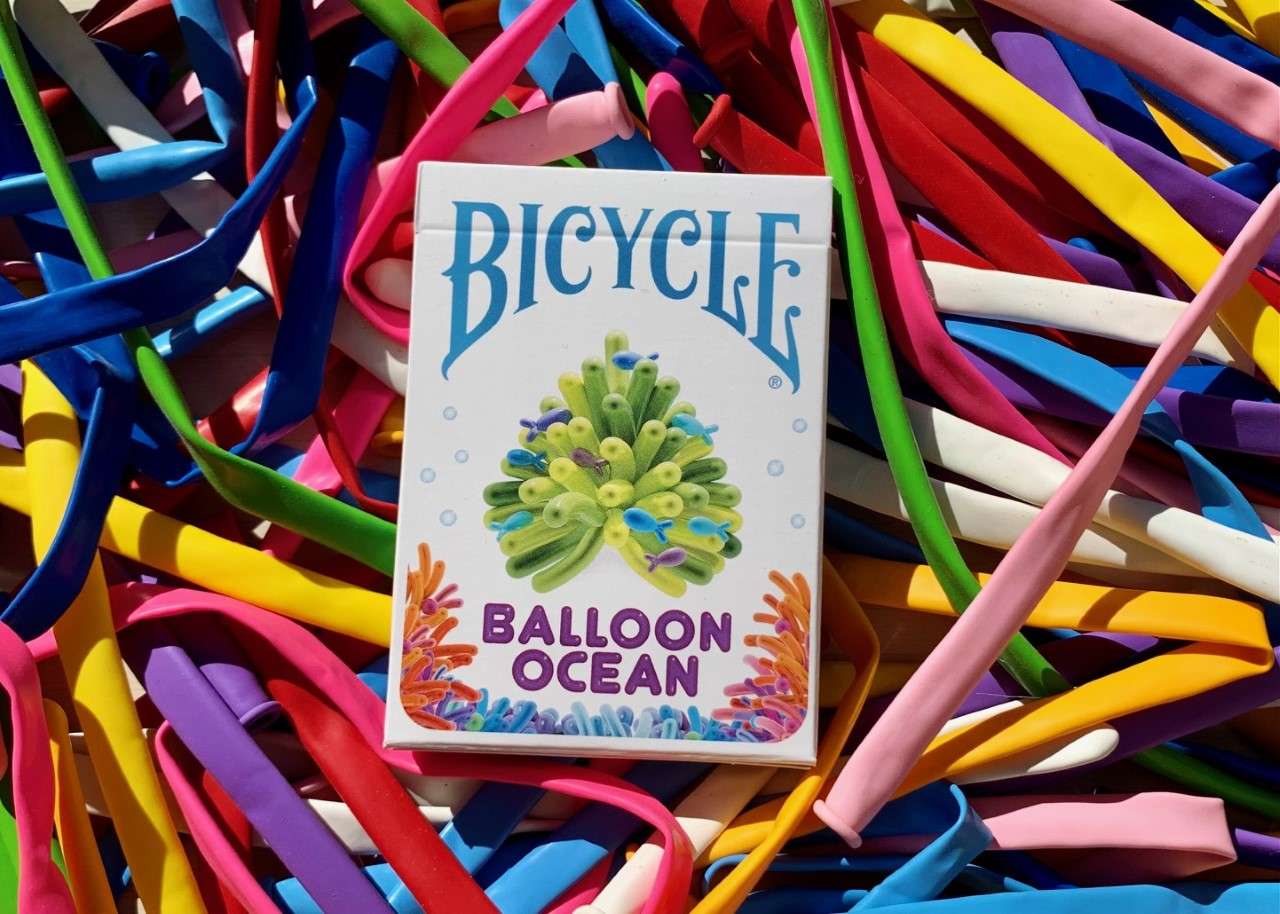 PlayingCardDecks.com-Balloon Ocean Stripper Bicycle Playing Cards