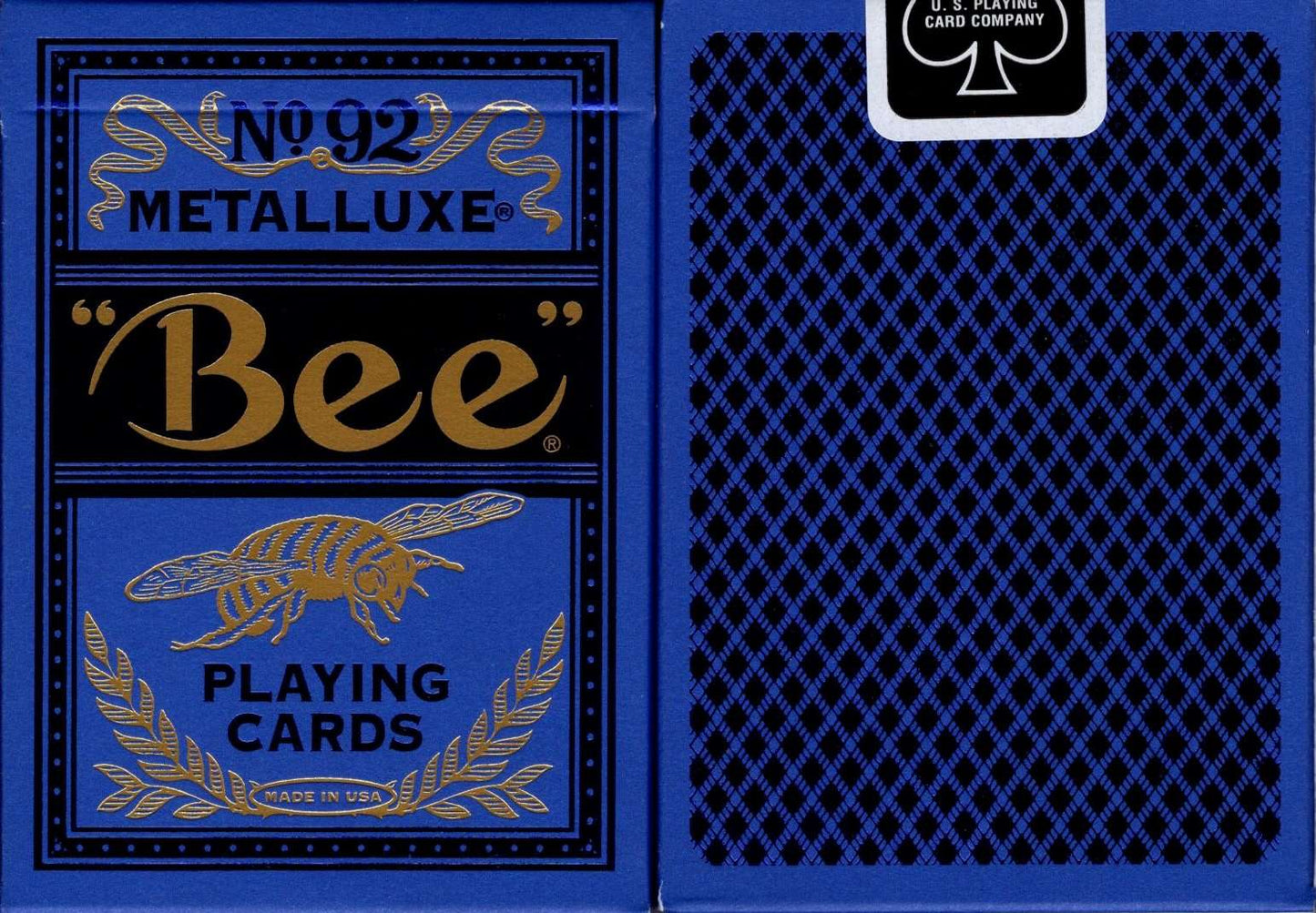 PlayingCardDecks.com-Bee MetalLuxe Blue Playing Cards